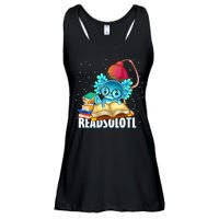 Readsolotl Axolotl Funny Reading Fish Books Lizard  Ladies Essential Flowy Tank