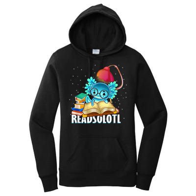 Readsolotl Axolotl Funny Reading Fish Books Lizard  Women's Pullover Hoodie