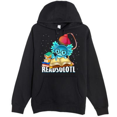 Readsolotl Axolotl Funny Reading Fish Books Lizard  Premium Pullover Hoodie