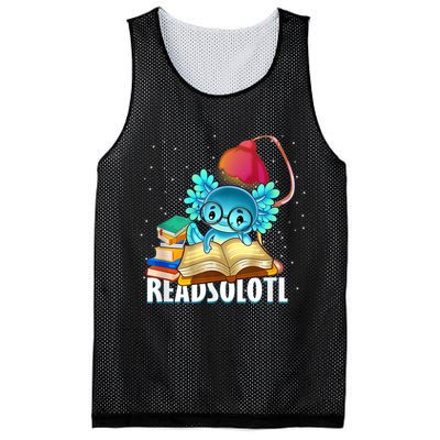 Readsolotl Axolotl Funny Reading Fish Books Lizard  Mesh Reversible Basketball Jersey Tank