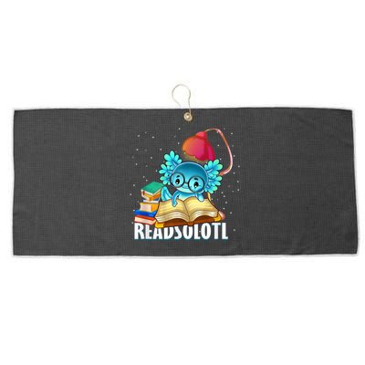Readsolotl Axolotl Funny Reading Fish Books Lizard  Large Microfiber Waffle Golf Towel