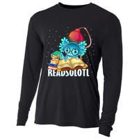Readsolotl Axolotl Funny Reading Fish Books Lizard  Cooling Performance Long Sleeve Crew