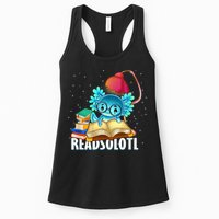 Readsolotl Axolotl Funny Reading Fish Books Lizard  Womens Tank Top