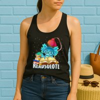 Readsolotl Axolotl Funny Reading Fish Books Lizard  Womens Tank Top