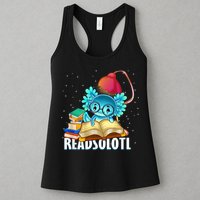 Readsolotl Axolotl Funny Reading Fish Books Lizard  Womens Tank Top