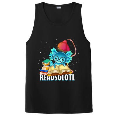 Readsolotl Axolotl Funny Reading Fish Books Lizard  PosiCharge Competitor Tank