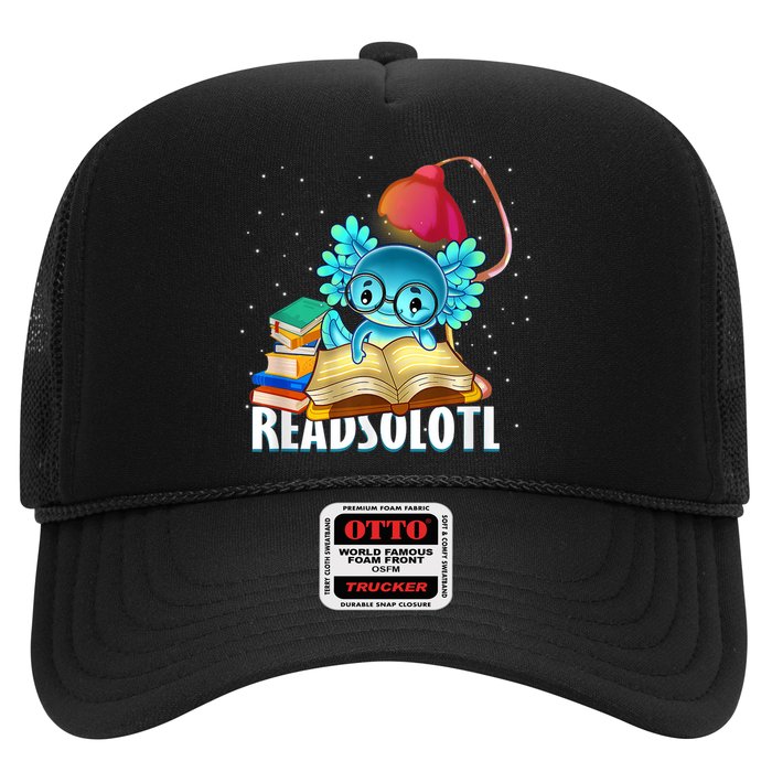 Readsolotl Axolotl Funny Reading Fish Books Lizard  Trucker Hat