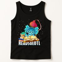 Readsolotl Axolotl Funny Reading Fish Books Lizard  Tank Top