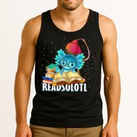 Readsolotl Axolotl Funny Reading Fish Books Lizard  Tank Top