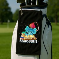 Readsolotl Axolotl Funny Reading Fish Books Lizard  Golf Towel