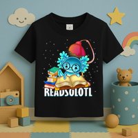 Readsolotl Axolotl Funny Reading Fish Books Lizard  Toddler T-Shirt
