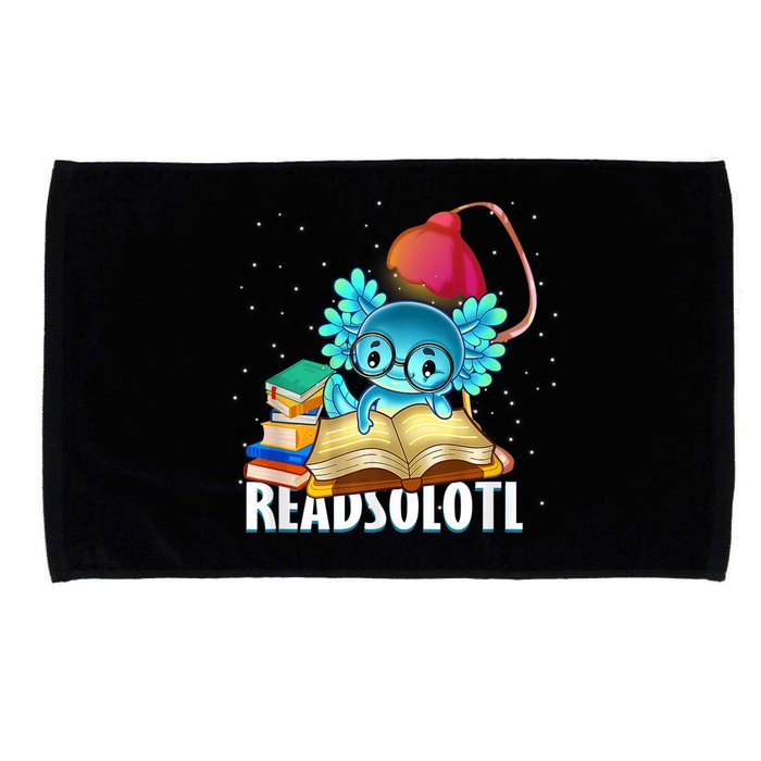 Readsolotl Axolotl Funny Reading Fish Books Lizard  Microfiber Hand Towel