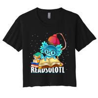 Readsolotl Axolotl Funny Reading Fish Books Lizard  Crop Top