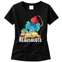 Readsolotl Axolotl Funny Reading Fish Books Lizard  Womens T-Shirt