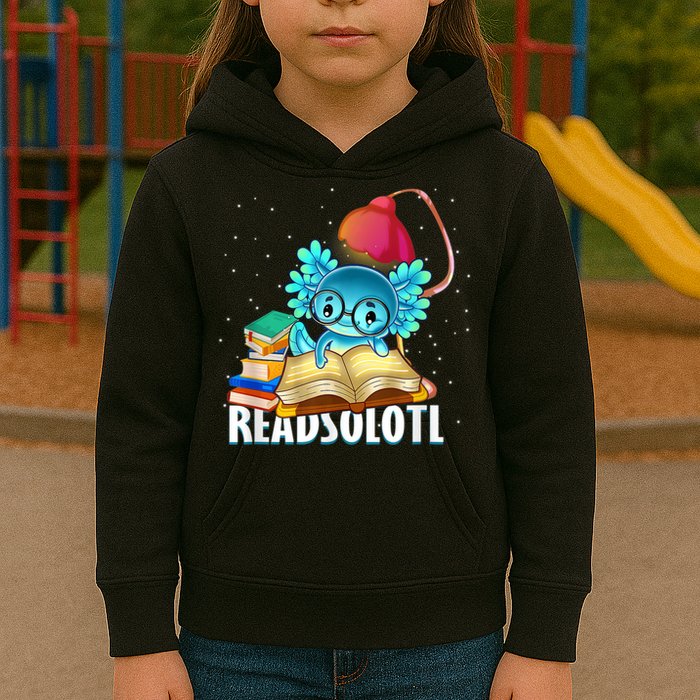 Readsolotl Axolotl Funny Reading Fish Books Lizard  Kids Hoodie