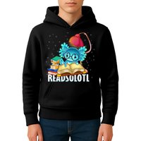 Readsolotl Axolotl Funny Reading Fish Books Lizard  Kids Hoodie