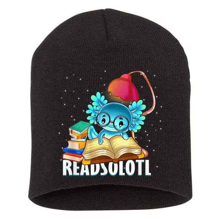 Readsolotl Axolotl Funny Reading Fish Books Lizard  Short Acrylic Beanie