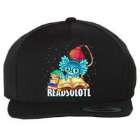 Readsolotl Axolotl Funny Reading Fish Books Lizard  Wool Snapback Cap