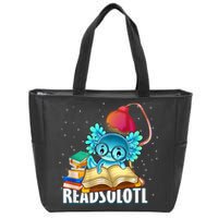 Readsolotl Axolotl Funny Reading Fish Books Lizard  Zip Tote Bag