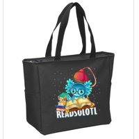 Readsolotl Axolotl Funny Reading Fish Books Lizard  Zip Tote Bag