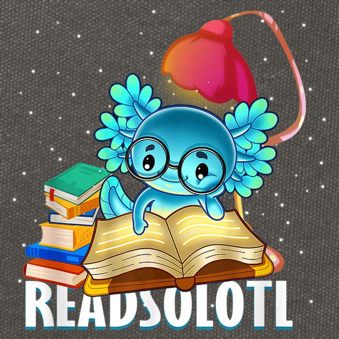 Readsolotl Axolotl Funny Reading Fish Books Lizard  Cotton Canvas Backpack