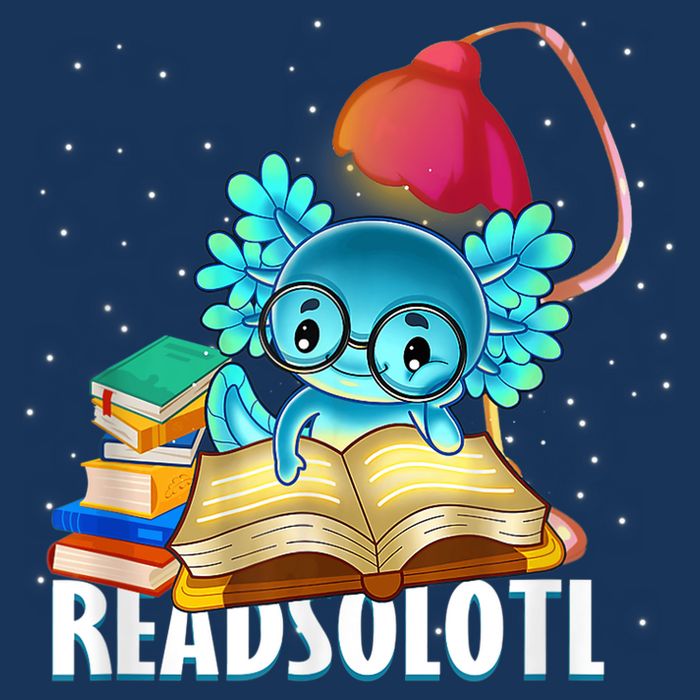 Readsolotl Axolotl Funny Reading Fish Books Lizard  Infant Baby Jersey Bodysuit