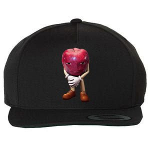 Rizz Apple Funny Meme Wool Snapback Cap