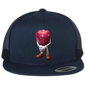 Rizz Apple Funny Meme Flat Bill Trucker Hat