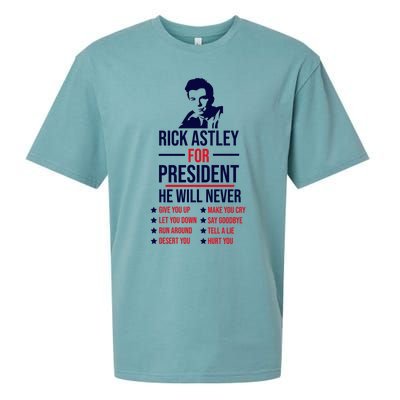 Rick Astley For President Sueded Cloud Jersey T-Shirt