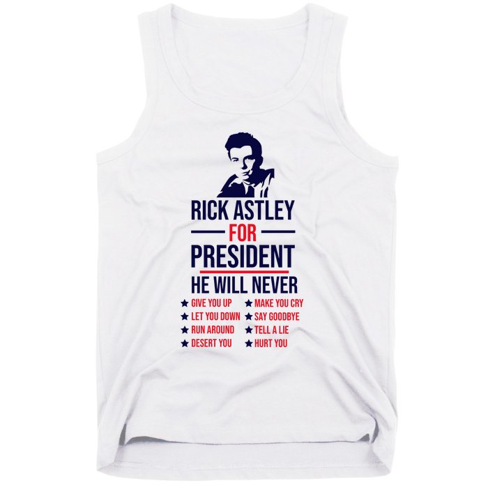 Rick Astley For President Tank Top