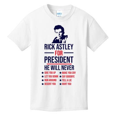 Rick Astley For President Kids T-Shirt