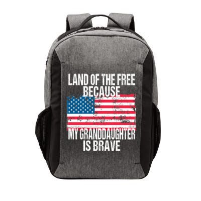 Retro American Flag Land Of The Free Military Granddaughter Gift Vector Backpack