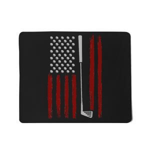 Retro American Flag Golf Gift For Golfer Mousepad