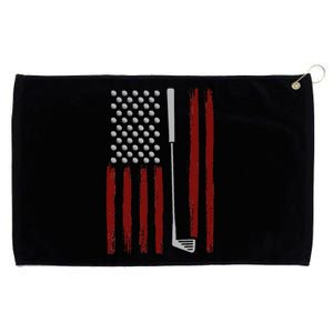 Retro American Flag Golf Gift For Golfer Grommeted Golf Towel