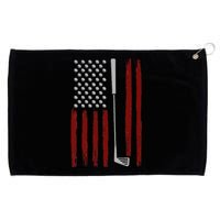 Retro American Flag Golf Gift For Golfer Grommeted Golf Towel