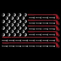 Retro American Flag Golf Gift for Golfer Funny Golf Club T-Shirt