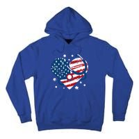 Retro American Flag Heart Nurse 4th Of July Nursing Mama Mom Gift Tall Hoodie