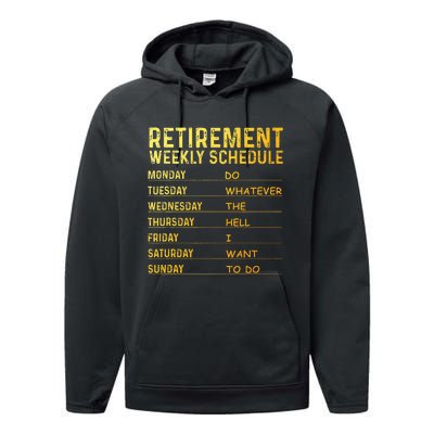 Retired Art For Women Retirement Retired Performance Fleece Hoodie