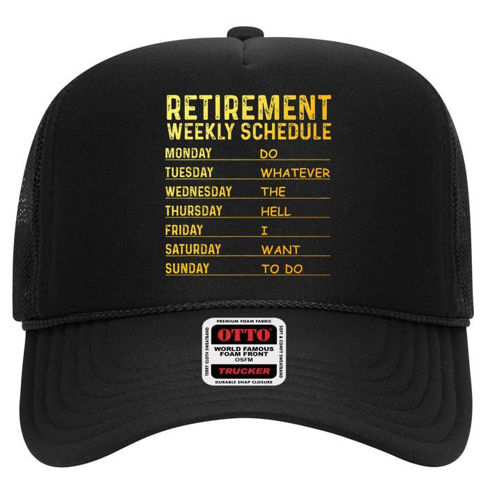 Retired Art For Women Retirement Retired High Crown Mesh Back Trucker Hat