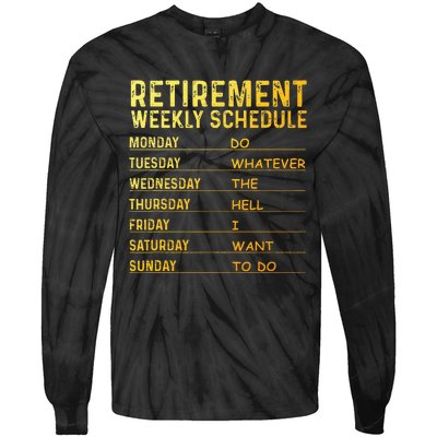 Retired Art For Women Retirement Retired Tie-Dye Long Sleeve Shirt