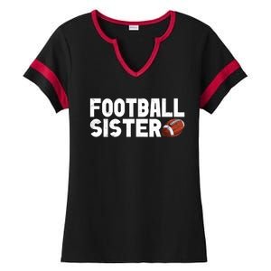 Retro American Football Sis Family Matching Sister Gift Ladies Halftime Notch Neck Tee