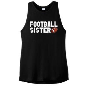 Retro American Football Sis Family Matching Sister Gift Ladies PosiCharge Tri-Blend Wicking Tank