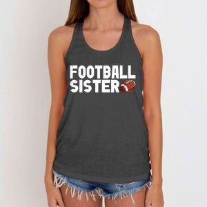 Retro American Football Sis Family Matching Sister Gift Women's Knotted Racerback Tank