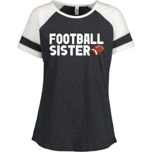 Retro American Football Sis Family Matching Sister Gift Enza Ladies Jersey Colorblock Tee