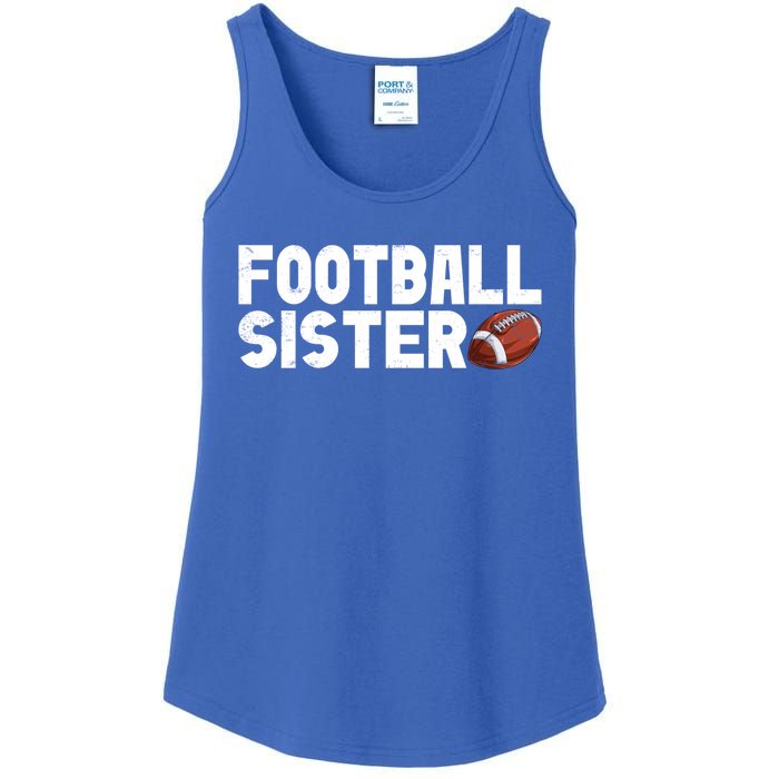 Retro American Football Sis Family Matching Sister Gift Ladies Essential Tank