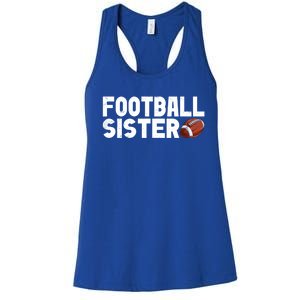 Retro American Football Sis Family Matching Sister Gift Women's Racerback Tank