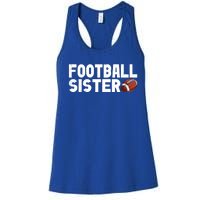 Retro American Football Sis Family Matching Sister Gift Women's Racerback Tank