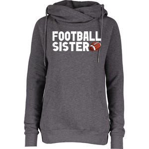 Retro American Football Sis Family Matching Sister Gift Womens Funnel Neck Pullover Hood