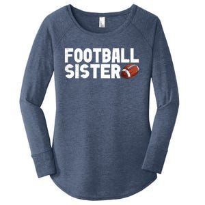 Retro American Football Sis Family Matching Sister Gift Women's Perfect Tri Tunic Long Sleeve Shirt