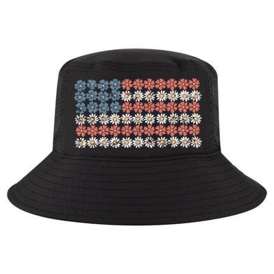 Retro American Flag 4th Of July Cool Comfort Performance Bucket Hat